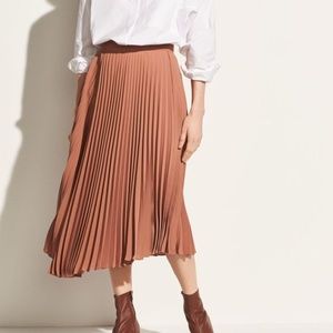 Vince Draped Pleated Midi Skirt